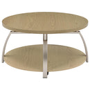  Coaster Furniture Dacre 720318-S2 2-piece Round Coffee and End Table Set - Greige IMAGE 6