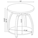  Coaster Furniture Dacre 720318-S3 3-piece Round Coffee and End Table Set - Greige IMAGE 7
