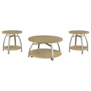  Coaster Furniture Dacre 720318-S3 3-piece Round Coffee and End Table Set - Greige IMAGE 8