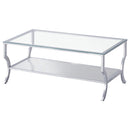  Coaster Furniture Saide 720338-S2 2-piece Glass Top Coffee and End Table Set - Chrome IMAGE 4