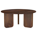  Coaster Furniture Dale 721998-S3 3-piece Solid Wood Coffee and End Table Set - Brown IMAGE 9
