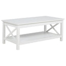  Coaster Furniture Skyview 722088 44-inch Rectangular Lift Top Coffee Table - White IMAGE 2