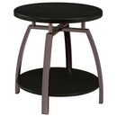 Coaster Furniture Dacre 722208-S3 3-piece Round Coffee and End Table Set - Dark Charcoal IMAGE 1
