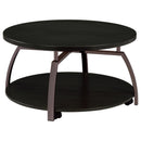  Coaster Furniture Dacre 722208-S3 3-piece Round Coffee and End Table Set - Dark Charcoal IMAGE 4