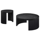  Coaster Furniture Sweeney 722828-S2 2-piece Coffee and End Occasional Table Set - Black IMAGE 4
