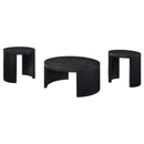  Coaster Furniture Sweeney 722828-S3 3-piece Coffee and End Occasional Table Set - Black IMAGE 4