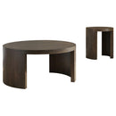  Coaster Furniture Sweeney 722838-S2 2-piece Coffee and End Occasional Table Set - Dark Walnut IMAGE 4