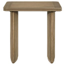  Coaster Furniture Adina 722857 Square Wood End Table - Distressed Light Brown IMAGE 1