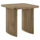  Coaster Furniture Adina 722857 Square Wood End Table - Distressed Light Brown IMAGE 2