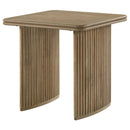  Coaster Furniture Adina 722857 Square Wood End Table - Distressed Light Brown IMAGE 4