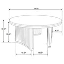  Coaster Furniture Adina 722938 36-inch Round Wood Coffee Table - Distressed Light Brown IMAGE 7