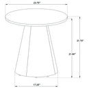  Coaster Furniture Franklin 722977 Round Wood Pedestal End Table - Grey/Dark Brown IMAGE 5
