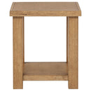  Coaster Furniture Beasley 723327 Square Wood Side Table With Shelf - Golden Oak IMAGE 1