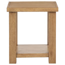  Coaster Furniture Beasley 723327 Square Wood Side Table With Shelf - Golden Oak IMAGE 2