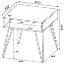  Coaster Furniture Fanning 723368-S2 2-piece Lift Top Coffee and End Table Set - Golden Oak IMAGE 3