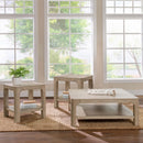  Coaster Furniture Solano 723488-S3 3-piece Square Coffee Table Set - Weathered Mango IMAGE 3