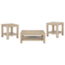  Coaster Furniture Solano 723488-S3 3-piece Square Coffee Table Set - Weathered Mango IMAGE 6