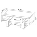  Coaster Furniture Dinard 723688 Engineered Wood Coffee Table - Latte IMAGE 8
