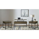  Coaster Furniture Byers 723778-S3 3-piece Lift Top Coffee and End Table Set - Brown Oak IMAGE 3