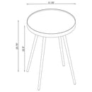  Coaster Furniture Kaelyn 723918-S3 4-piece Round Coffee and End Table Set - Gold IMAGE 5