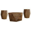  Coaster Furniture Zalika 724188-S3 3-piece Solid Wood Coffee and End Table Set - Natural IMAGE 4