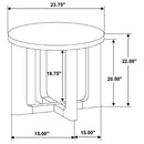  Coaster Furniture Kessler 735997 Round Sculptural Wood End Table - Brown IMAGE 8