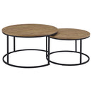  Coaster Furniture Lainey 736030 2-piece Round Nesting Coffee Table - Mango IMAGE 4