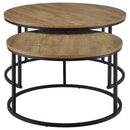  Coaster Furniture Lainey 736030 2-piece Round Nesting Coffee Table - Mango IMAGE 8