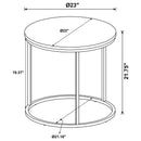  Coaster Furniture Lainey 736047 Round Occasional End Table - Distressed Pine IMAGE 10
