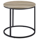  Coaster Furniture Lainey 736047 Round Occasional End Table - Distressed Pine IMAGE 3
