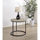  Coaster Furniture Lainey 736047 Round Occasional End Table - Distressed Pine IMAGE 4