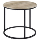  Coaster Furniture Lainey 736047 Round Occasional End Table - Distressed Pine IMAGE 6