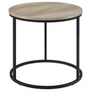  Coaster Furniture Lainey 736047 Round Occasional End Table - Distressed Pine IMAGE 7