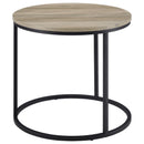  Coaster Furniture Lainey 736047 Round Occasional End Table - Distressed Pine IMAGE 8