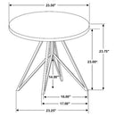  Coaster Furniture Hadi 736178-S2 2-piece Round SmartTop Coffee and End Table Set - Cement IMAGE 9