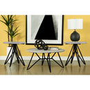  Coaster Furniture Hadi 736178-S3 3-piece Round SmartTop Coffee and End Table Set - Cement IMAGE 3