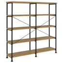  Coaster Furniture Analiese 801853 63-inch 4-shelf Double Bookshelf - Mango IMAGE 2
