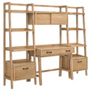 Coaster Furniture Fabian 802043 2-piece 3-shelf Bookshelf with Drawer  - Distressed Light Brown IMAGE 2