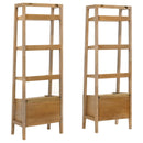  Coaster Furniture Fabian 802043 2-piece 3-shelf Bookshelf with Drawer  - Distressed Light Brown IMAGE 3