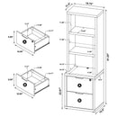  Coaster Furniture Westpark 802713-S3 3-piece Wall Unit Bookcase Set with USB - Dark Pine IMAGE 14
