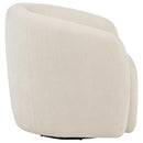  Coaster Furniture Gerley 902473 Chenille Upholstered Swivel Accent Chair - Beige IMAGE 1
