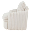  Coaster Furniture Sarco 902541 Corduroy Upholstered Swivel Accent Arm Chair - Ivory IMAGE 4
