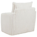  Coaster Furniture Sarco 902541 Corduroy Upholstered Swivel Accent Arm Chair - Ivory IMAGE 7
