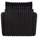 Coaster Furniture Sarco 902542 Corduroy Upholstered Swivel Accent Arm Chair - Black IMAGE 3