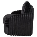 Coaster Furniture Sarco 902542 Corduroy Upholstered Swivel Accent Arm Chair - Black IMAGE 4