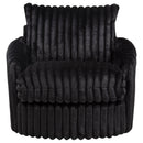  Coaster Furniture Sarco 902542 Corduroy Upholstered Swivel Accent Arm Chair - Black IMAGE 8