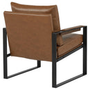  Coaster Furniture Rosalind 903019 Upholstered Track Arm Accent Chair - Brown IMAGE 4