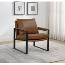 Coaster Furniture Rosalind 903019 Upholstered Track Arm Accent Chair - Brown IMAGE 6