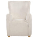  Coaster Furniture Thornton 903175 Faux Fur Upholstered Wingback Lounge Accent Chair - Ivory IMAGE 9