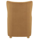  Coaster Furniture Thornton 903176 Velvet Upholstered Wingback Lounge Accent Chair - Cognac IMAGE 1